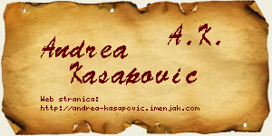 Andrea Kasapović vizit kartica